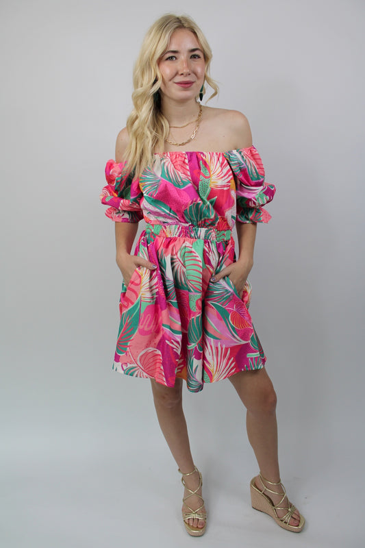 Lost in the Palms Mini Dress