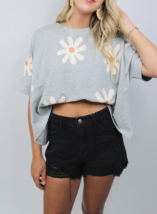 Jaci Black Denim High Waisted Shorts