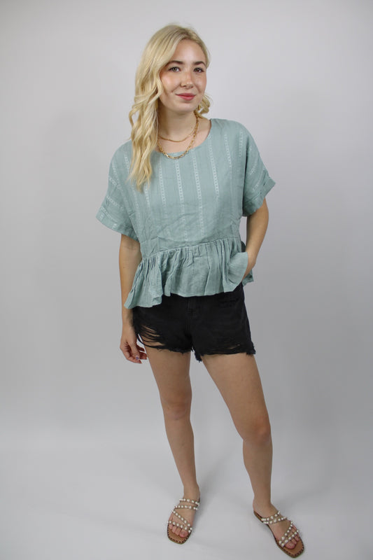 Totally You Mint Blouse