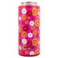 Red Flower Happy Face Can Cooler